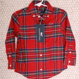 Vineyard Vines Red Plaid Shirt